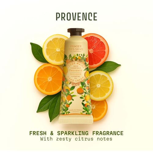 Panier des Sens - Small Hand Cream for Dry Cracked Hands - Provence Mini Hand Lotion for Dry Skin - With Shea Butter and Olive Oil - Hand Care 97% Na
