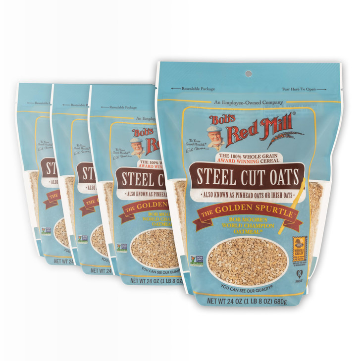 Bob S Red Mill Steel Cut Oats 24Oz 4 Pack