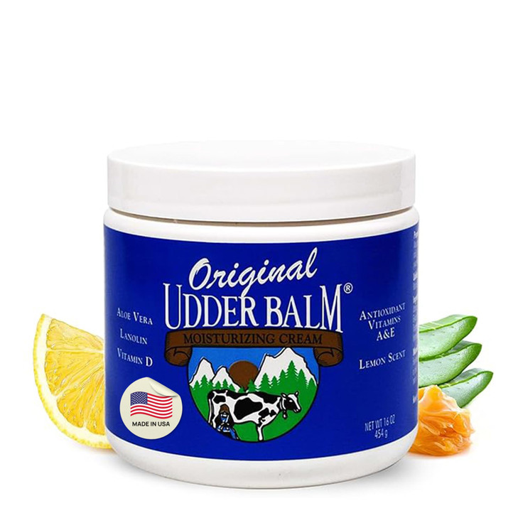 Original Udder Balm Tube - Made in USA - Extra Thick Udder Cream & Hand Balm for Dry Skin, Cracked Heels, Rough Hands  Deep Moisture Heel Cream & Fo