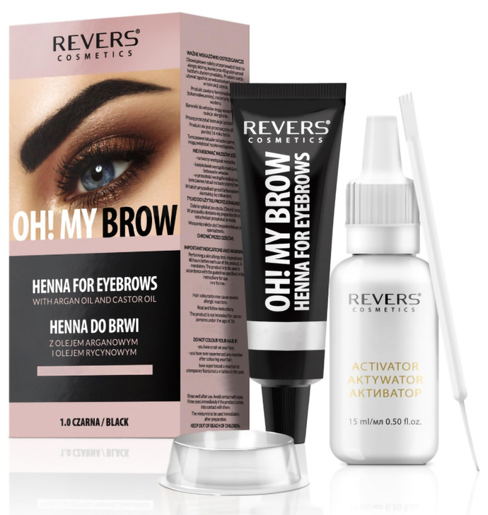 Revers Cream Hair Dye With Argan Oil And Castor Oil Eyelash And Eyebrow Tint Black Color