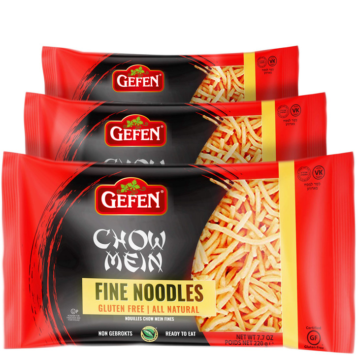Gefen Gluten Free Chow Mein Fine Noodles 8Oz 3 Pack Ready To Eat All Natural Thin And Crisp Best By 8 Per 6 Per 2026