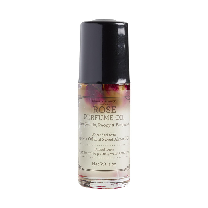 Beaute De Provence Floral Rose Petals Body Oils For Women Perfume Day And Night Moisturizer For Dry Skin Enriched With Apricot Oil Sweet