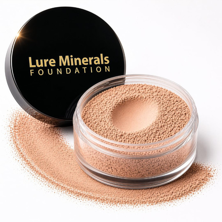 Lure Minerals Foundation Loose Powder 8G Sifter Jar Choose Color Free Of Harmful Ingredients Compare To Leading Mineral Foundation Fairly