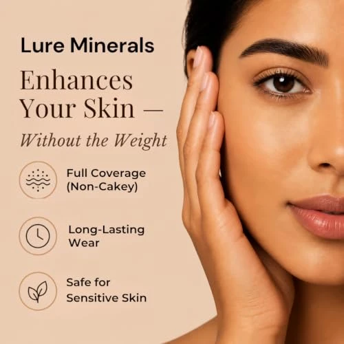 Lure Minerals Foundation Loose Powder 8G Sifter Jar Choose Color Free Of Harmful Ingredients Compare To Leading Mineral Foundation Fairly