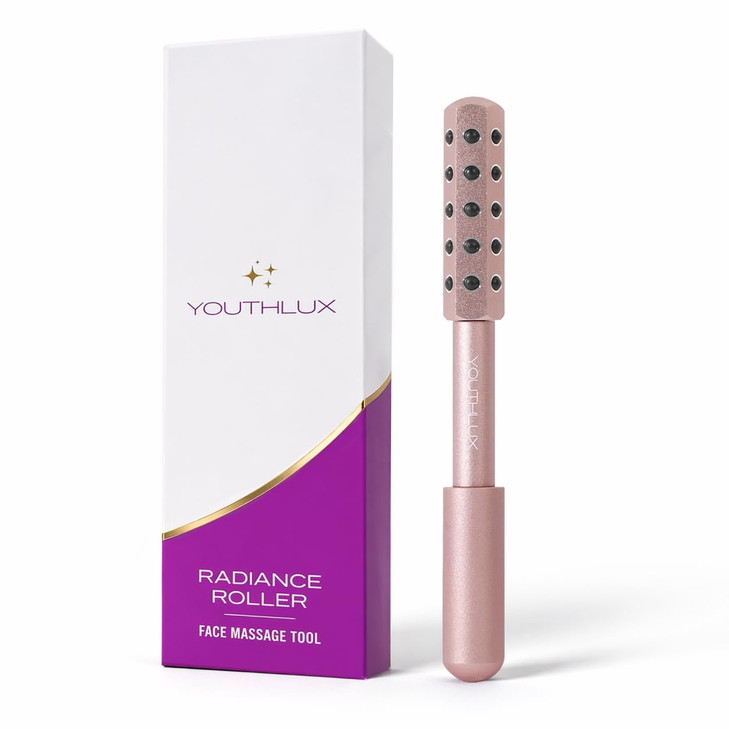 Youthlux Radiance Roller Germanium Stone Facial Massage Tool Wand Face Roller For Lifting Sculpting De Puffing Glow Boost Energizing And
