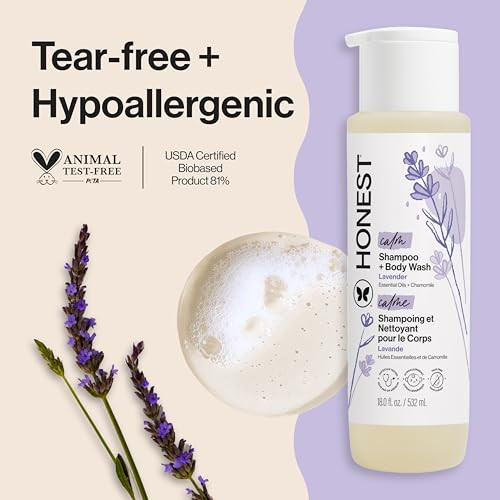 The Honest Company Shampoo And Body Wash Tear Free Lavender Calm 18 Fl Oz