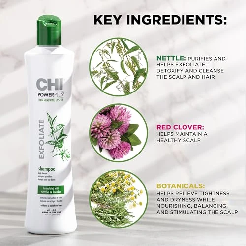 Chi Powerplus Exfoliating Shampoo For All Hair Types 12 Oz