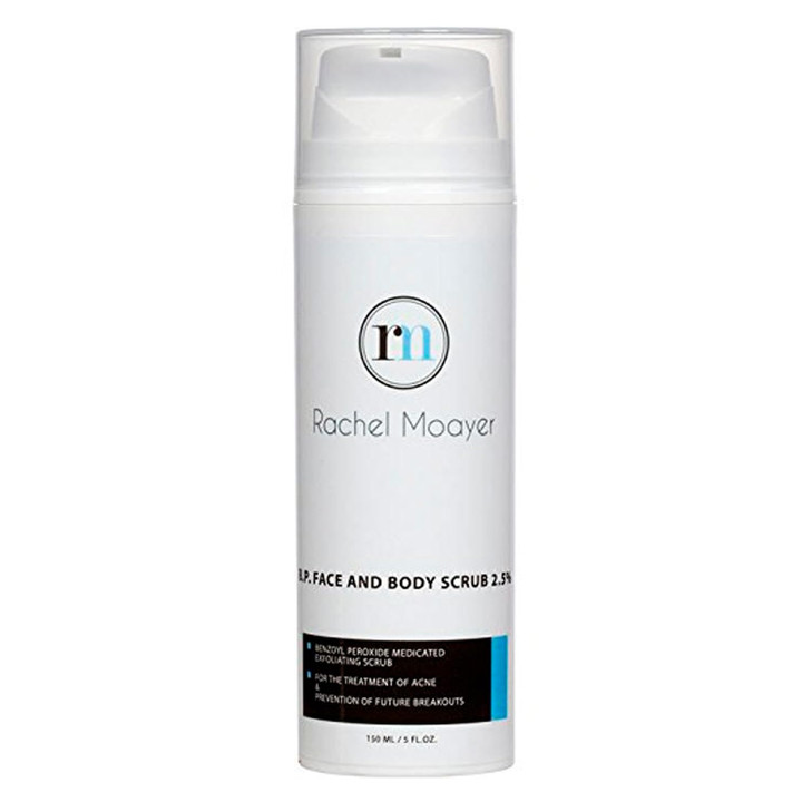 Rachel Moayer Skincare Acne Face And Body Scrub With 2.5 Percent Micronized Benzoyl Peroxide Facial Exfoliating Scrub For Acne Care No