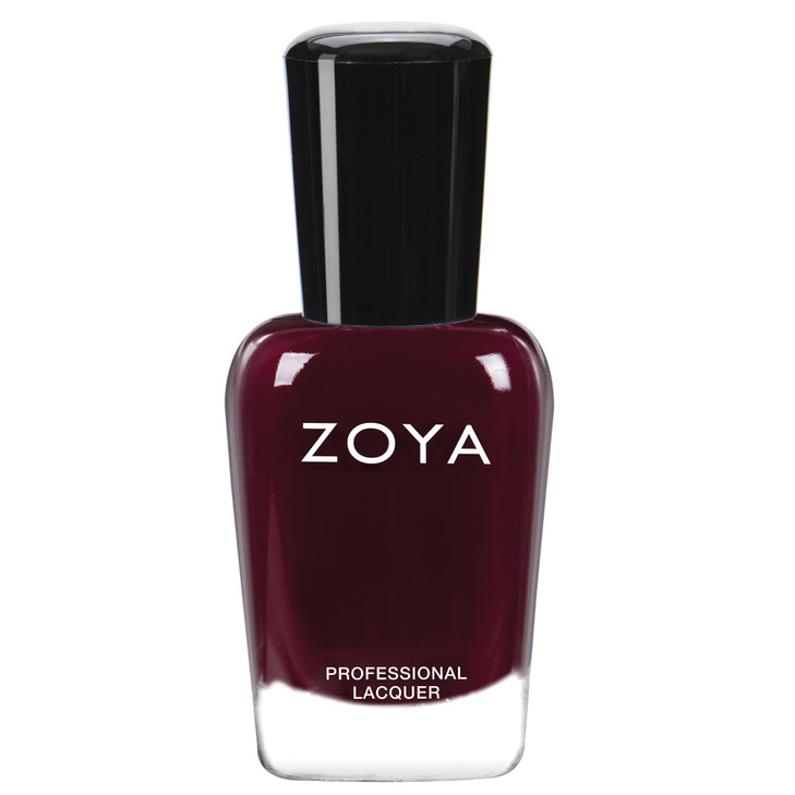 Zoya Rachael Nail Polish Full Coverage Mulberry Berry Cream Polish Cool Tone Fall Berry Color Long Wear Big10Free Vegan 0.5 Fl Oz