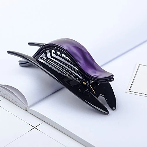 Prettyou Handmade Celluloid French Design Tortoise Shell Barrettes Side Slide Opening Duck Luxury Fashion Accessories Hair Clip Claw For