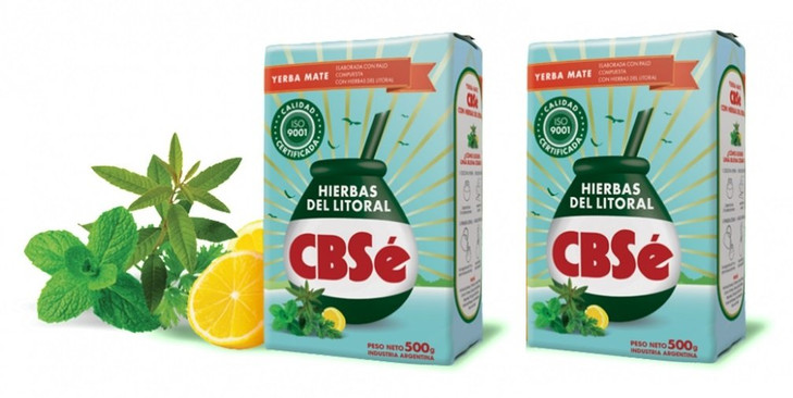 Cbs E Yerba Mate Hierbas Del Litoral 500 Gr. 2 Pack Yerba Mate Tea Coastal Herbs 1.1 Lbs. 2 Pack