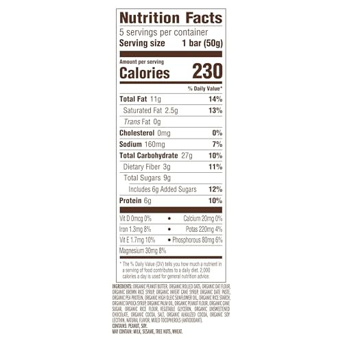 Clif Nut Butter Bar Energy Snack Bars Chocolate Peanut Butter 5Ct