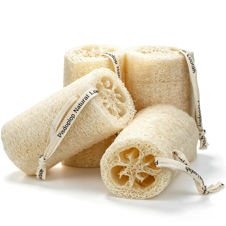 Natural Loofah Sponge Organic Luffa Body Scrubber Bath Exfoliating 4 Inch