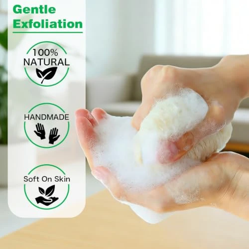 Natural Loofah Sponge Organic Luffa Body Scrubber Bath Exfoliating 4 Inch