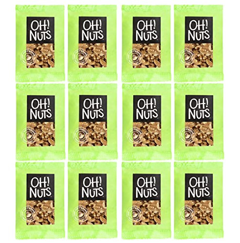 Oh Nuts Walnuts Raw Individual Nut Snacks For On The Go 12 Convenient Nut Snacks For School Bulk Nuts Variety Individual Packs 1.5 Oz Each
