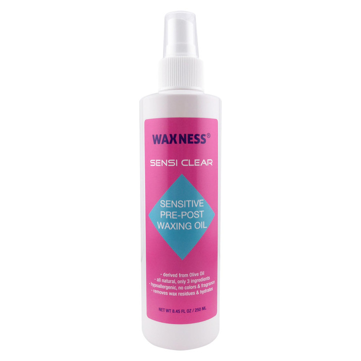 Waxness Sensi Clear Pre Post Waxing Oil 8.45 Oz 250 Ml Professional Oil For Pre And Post Waxing Care Residue Removal Made In Italy