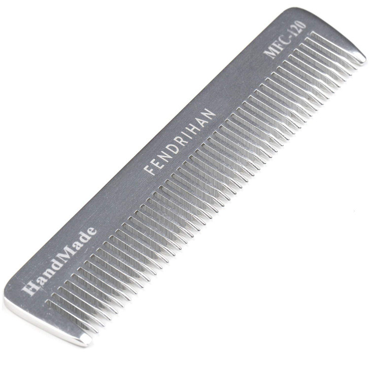 Fendrihan Small 4.6 Sturdy Metal Fine Tooth Barber Pocket Grooming Comb
