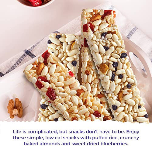 180 Snacks Pre Meal Snack Skinny Rice Bar With Himalayan Salt 1 Pack 3.22Oz Blueberry And Almond