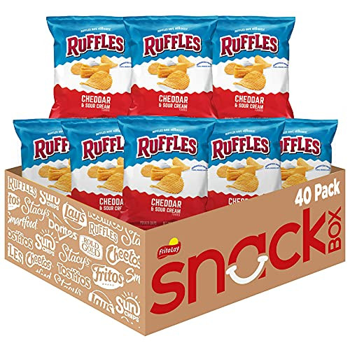 Ruffles Potato Chips Cheddar Sour Cream 1Oz 40 Count