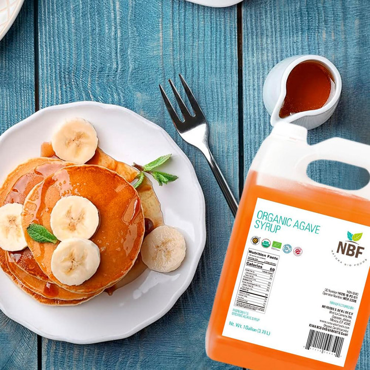 Nbf Agave Syrup Organic Nectar Low Carb Sugar Substitute For Baking Drinks And More Family Friendly Gluten Free Ideal For Restaurants And