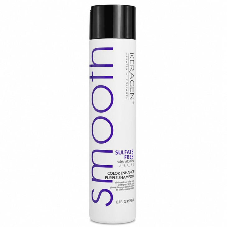 Keragen Blonde And Silver Hair Purple Shampoo Color Protection 10 Oz