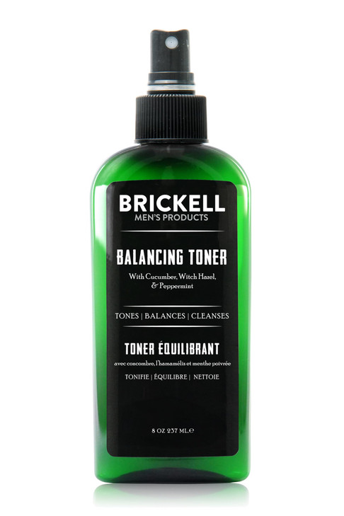 Brickell Men S Balancing Toner For Men Alcohol Free Mint Facial Toner With Witch Hazel Aloe And Cucumber 8 Ounce Scented