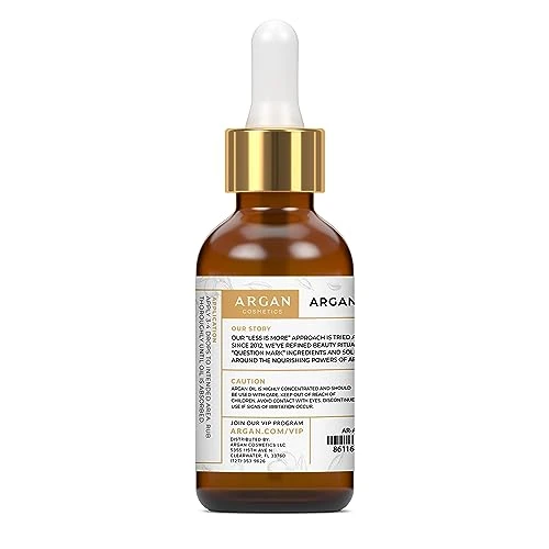 Argan Cosmetics 100 Percent Pure Organic Moroccan Argan Oil Unscented 2 Fl Oz