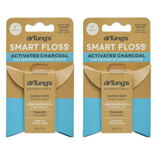Drtung S Floss Activated Charcoal Expanding Natural Dental Floss 2 Pack