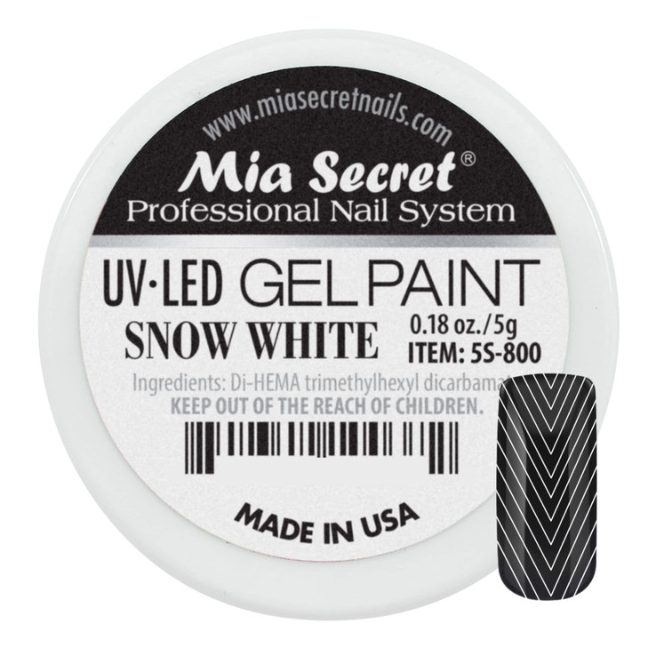 Mia Secret Professional Nail System Uv Led Gel Paint 5 Grams Snow White