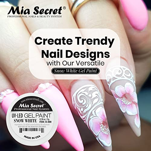 Mia Secret Professional Nail System Uv Led Gel Paint 5 Grams Snow White