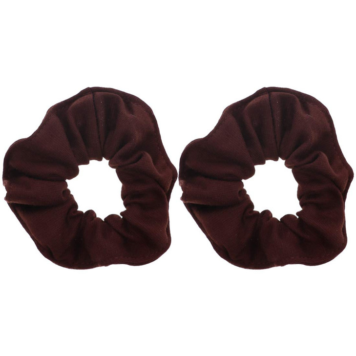 Motique Accessories Large Scrunchies For Thick Hair 2 Pack Brown