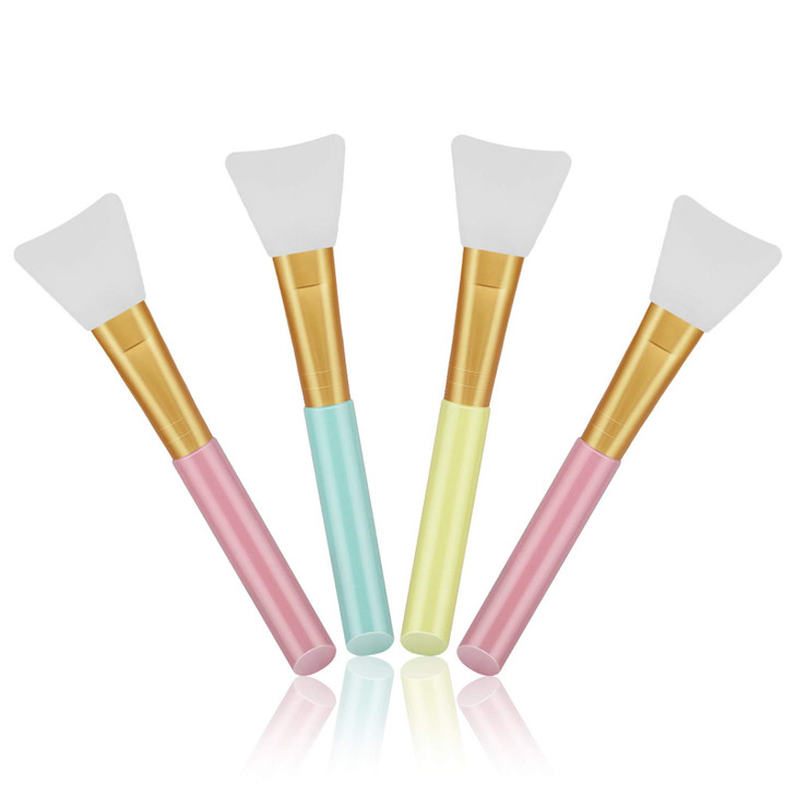 Cuttte 4Pcs Silicone Face Mask Applicators Hairless Facial Brushes For Mud
