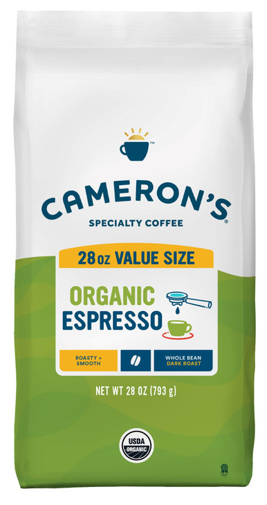 Cameron S Coffee Roasted Whole Bean Coffee Organic Espresso 28 Ounce