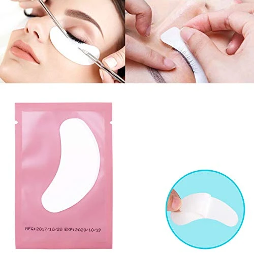 3X100 Packs Lint Free Lash Extension Eye Gel Patches And Glue Rings Holder Eyelash Extension Rings And Eyelash Mascara Brushes Wands