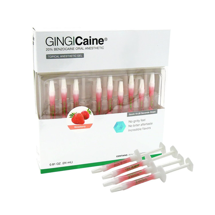 Prophy Magic Oral Anesthetic Gel In Syringe By Gingicaine 1.2Ml Strawberry Flavored Oral Anesthetic Gel For Smooth Local Anesthetic