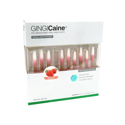 Prophy Magic Oral Anesthetic Gel In Syringe By Gingicaine 1.2Ml Strawberry Flavored Oral Anesthetic Gel For Smooth Local Anesthetic
