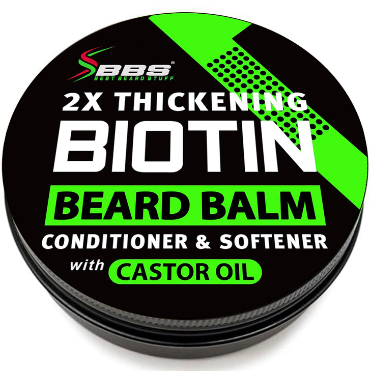 Biotin Beard Balm For Men 2X Thickening For Beard And Mustache Organic Mustache Wax With Castor Oil And Meadowfoam Hydrating Facial Hair