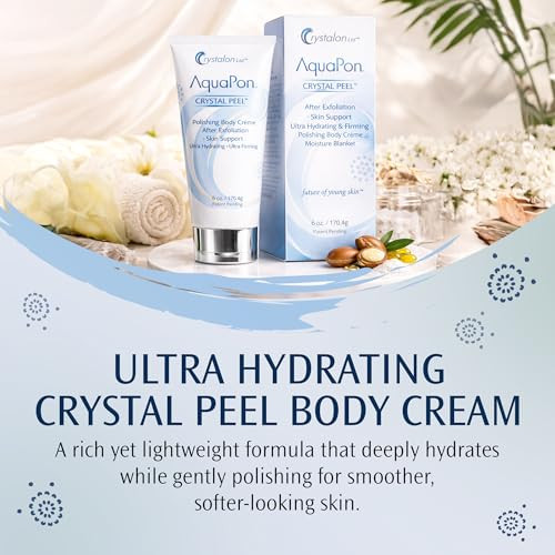 Aquapon Hydrating Body Cream For Women And Men Crystal Peel Daily Face And Body Moisturizer For Dry Skin Sensitive Skin Safe Post