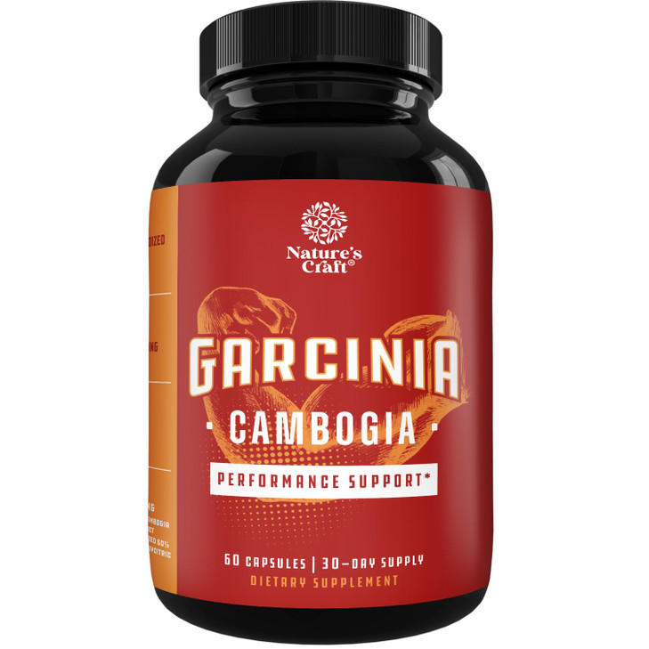 Strong Garcinia Cambogia Extract Capsules with 60% HCA - Non-Stimulant Garcinia Cambogia Weight Support Supplement with Hydroxycitric Acid & Chromium