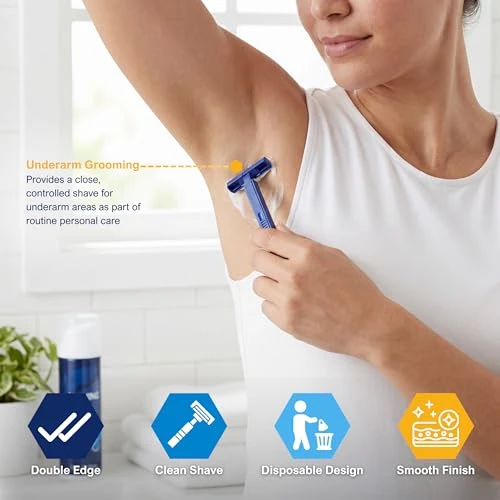 Med Pride Disposable Medical Razors Twin Blade Double Edge Unisex 50 Pk