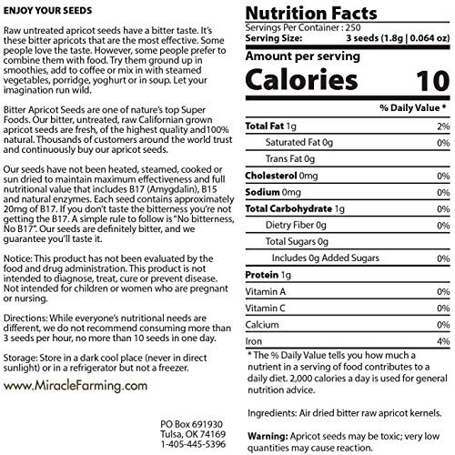 Bitter Apricot Seeds Kernels California Usa Grown Non Gmo Vegan Raw And Large The Best Natural Source Of Vitamin B17 In A Resealable Pouch