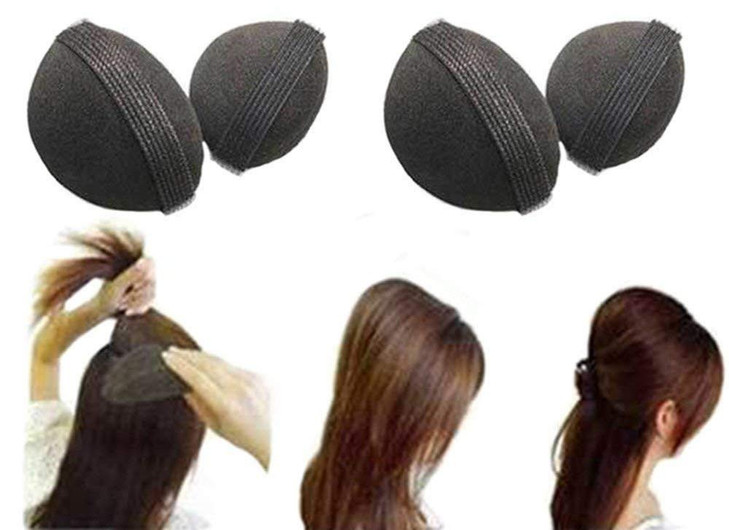 4Pcs 2Pair Big Hair Base Bump Styling Insert Tool Volume Fluffy Princess Styling Increased Hair Sponge Pad Self Adhesive For Women Girls