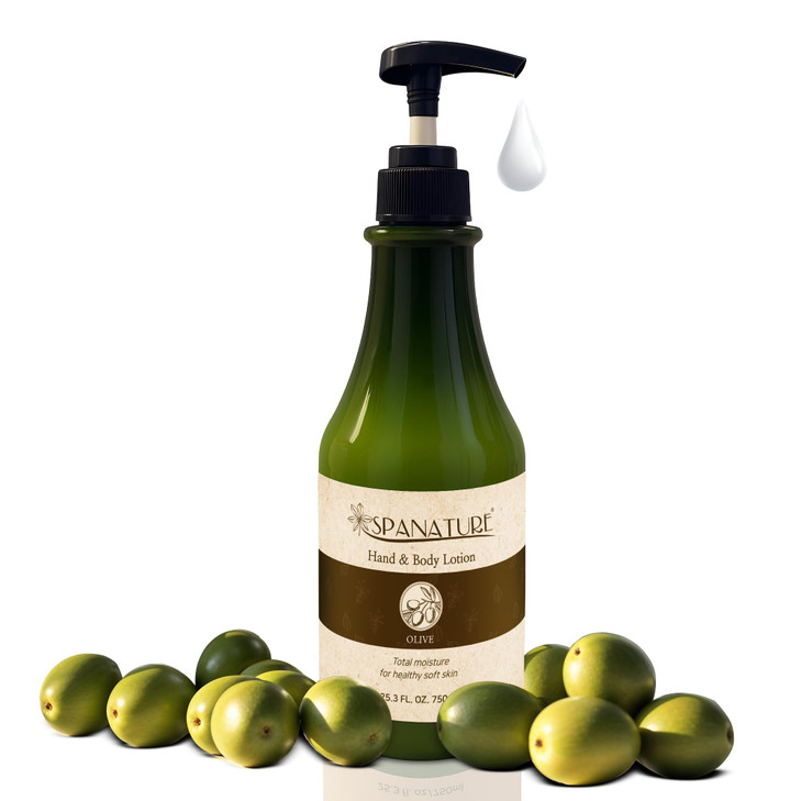 Spanature Premium Olive Body Lotion Greek Olive Oil Body Lotion For Women Natural Healing Restoring And Nourishing The Skin 750Ml 25Oz With