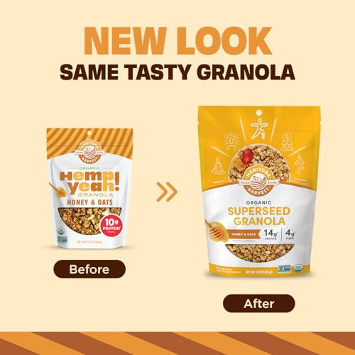 Manitoba Harvest Organic Superseed Granola Honey And Oats 10 Oz