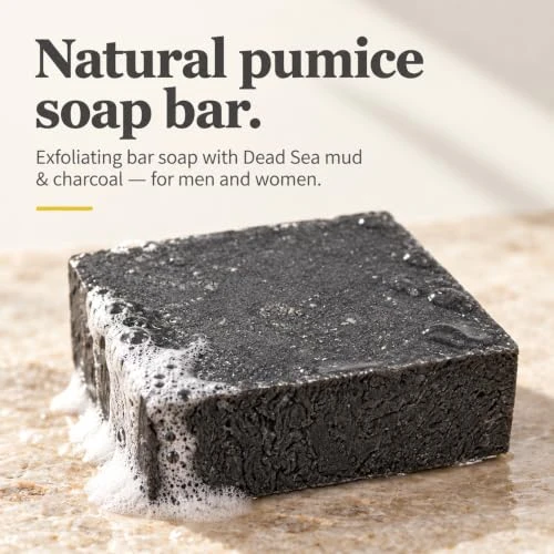 Natural Pumice Soap Bar Exfoliating Bar Soap Dead Sea Mud And Charcoal