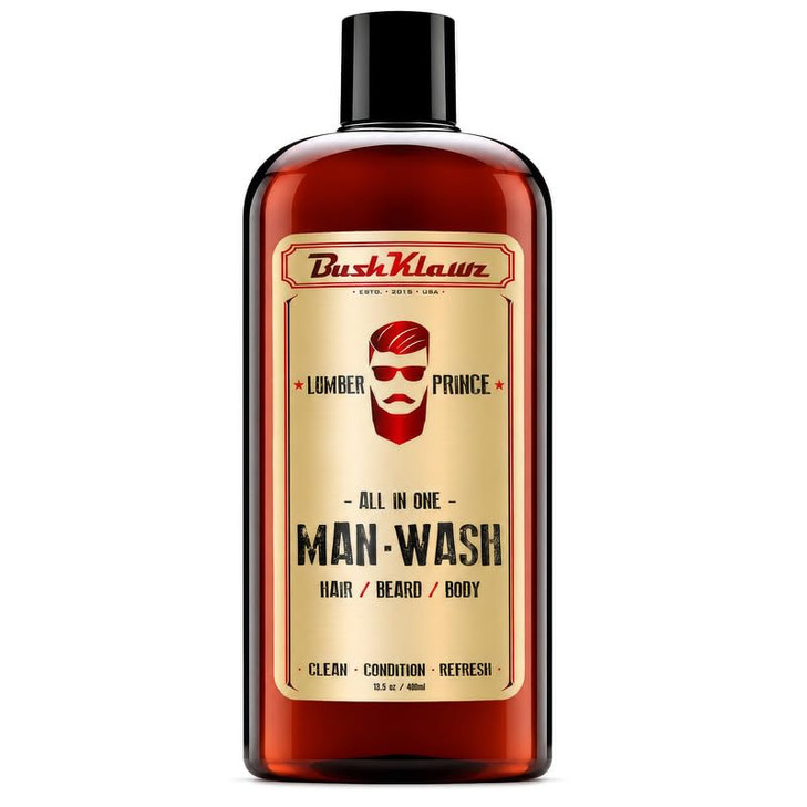 Bushklawz Manwash 3 In 1 Shampoo Conditioner Body Beard Wash Lumber