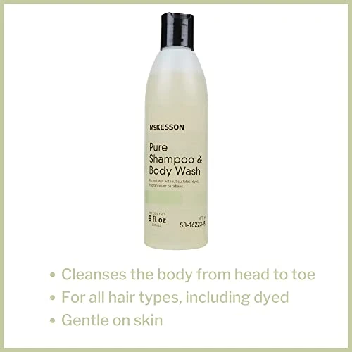 Mckesson Pure Shampoo And Body Wash Sulfates Dyes Fragrance And Parabens Free Unscented 8 Oz 1 Count