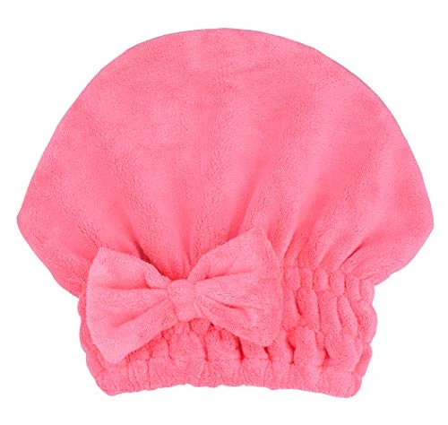 Mayouth Microfiber Hair Drying Towels Head Wrap With Bow Knot Shower Cap Hair Turban Hairwrap Bath Cap For Curly Short Or Long And Wet Hair