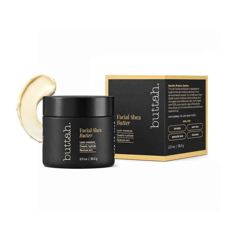 Buttah Skin Facial Shea Butter 2Oz Moisturizer For Dry Skin Very Dry Skin Moisturizer Think Face Cream Moisturizer Dry Skin