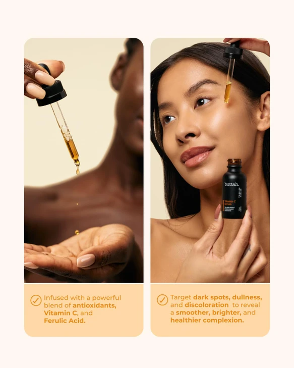 Buttah Skin 15 Percent Vitamin C Serum 1 Fl Oz 30Ml For Uneven Skin Tone Ferulic Acid Anti Dark Spot Vitamin C Serum For Face